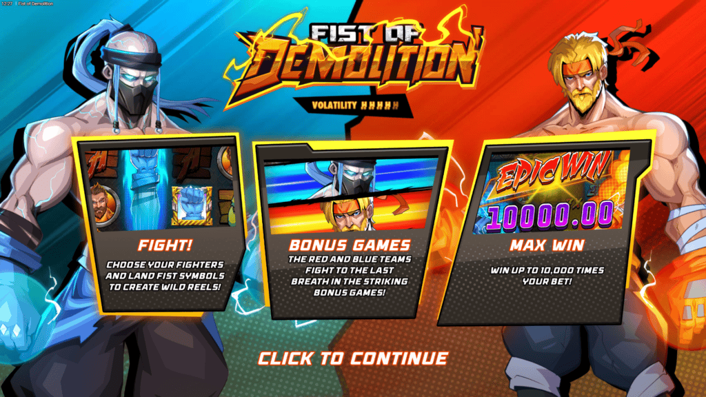 Hacksaw fist of demolition intro screen