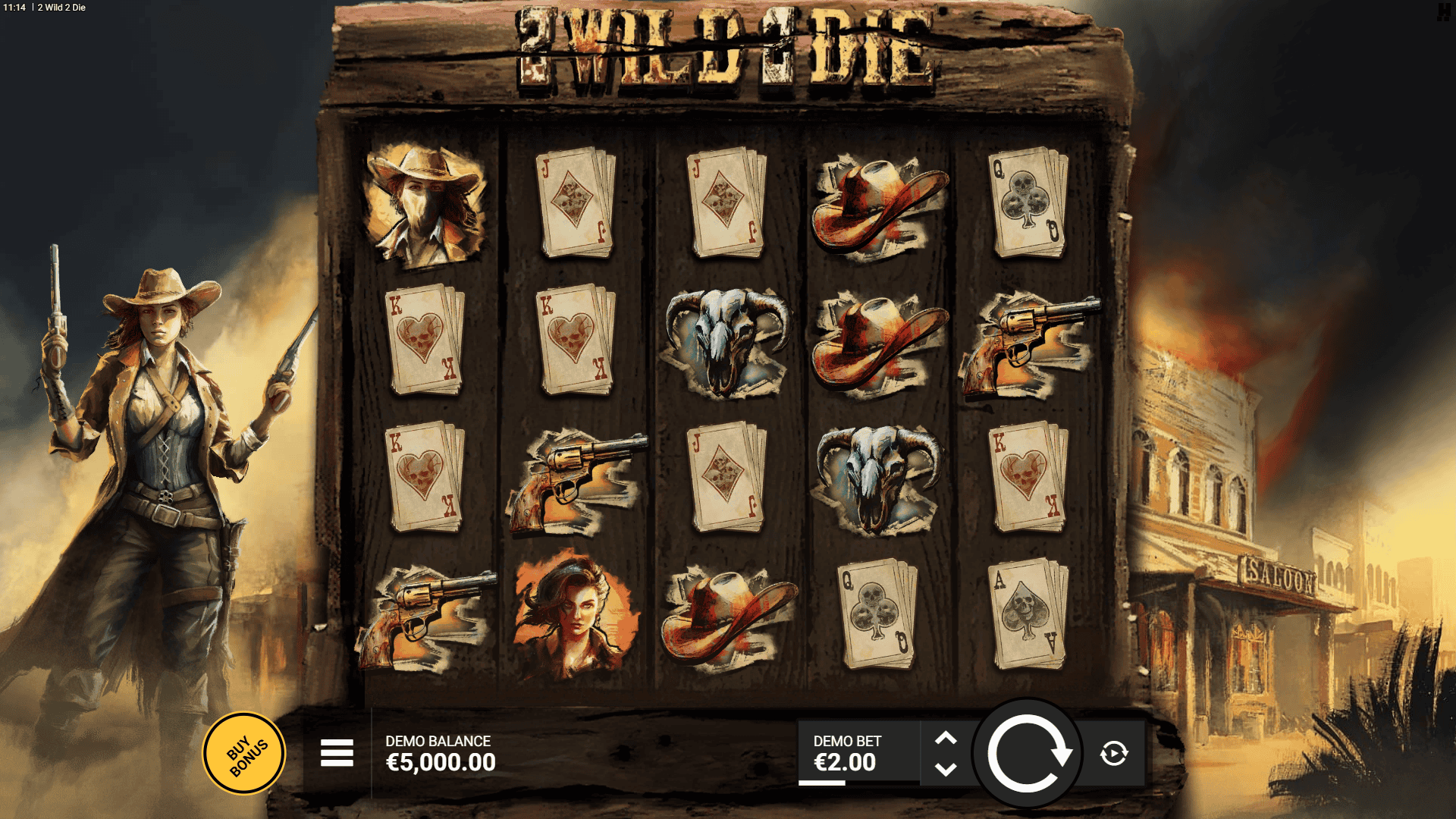 2 Wild 2 Die slot gameplay reels
