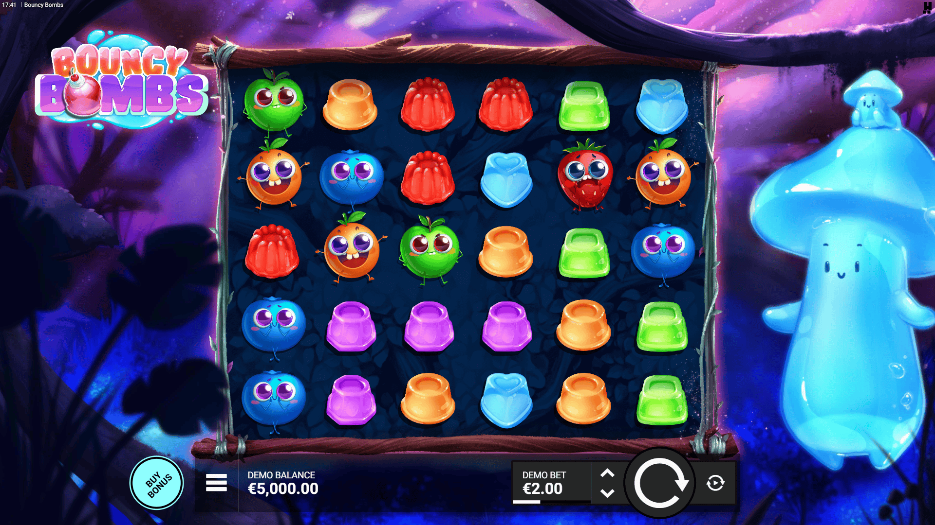 Bouncy Bombs slot gameplay reels