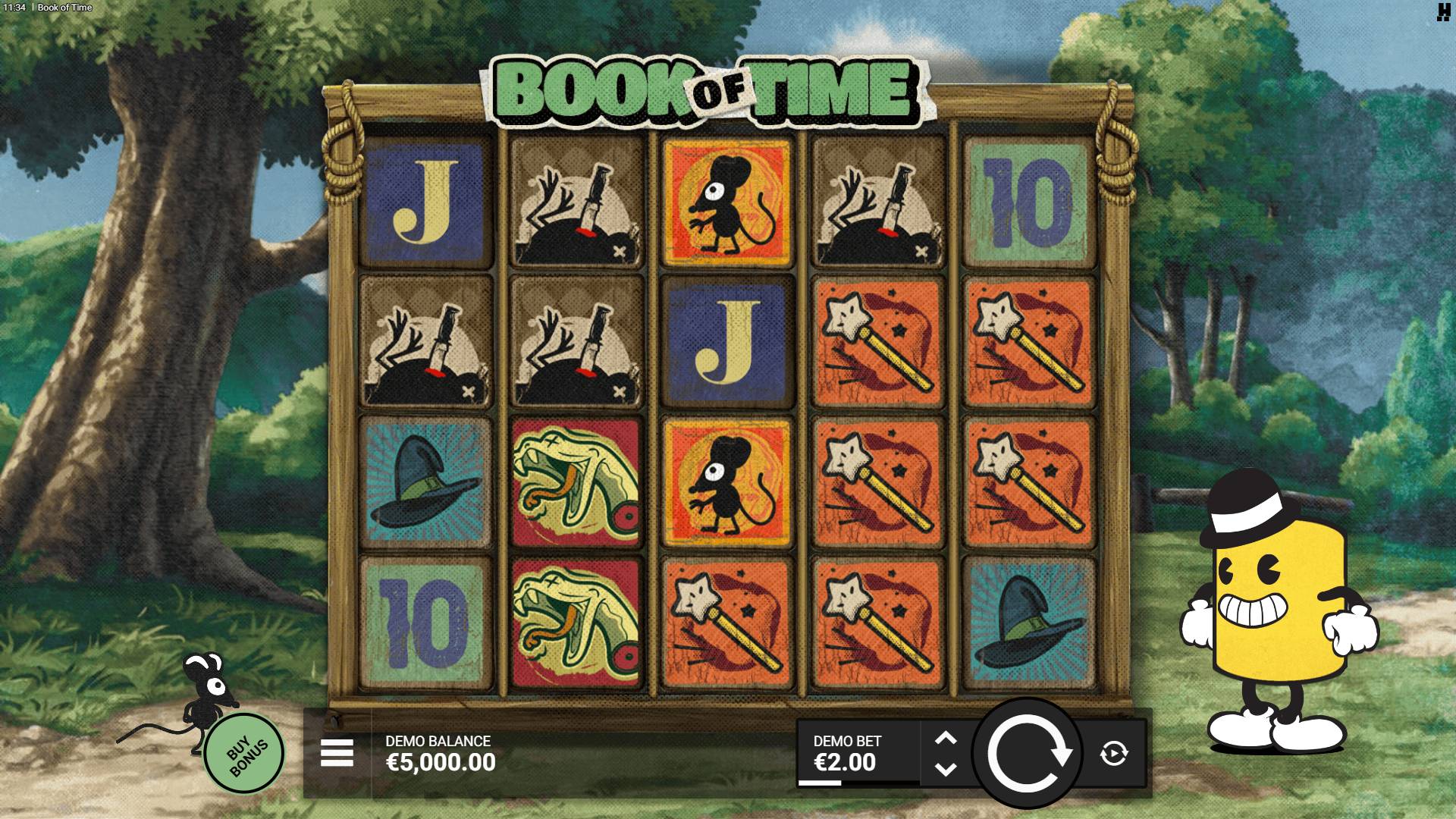 Book of Time slot gameplay reels