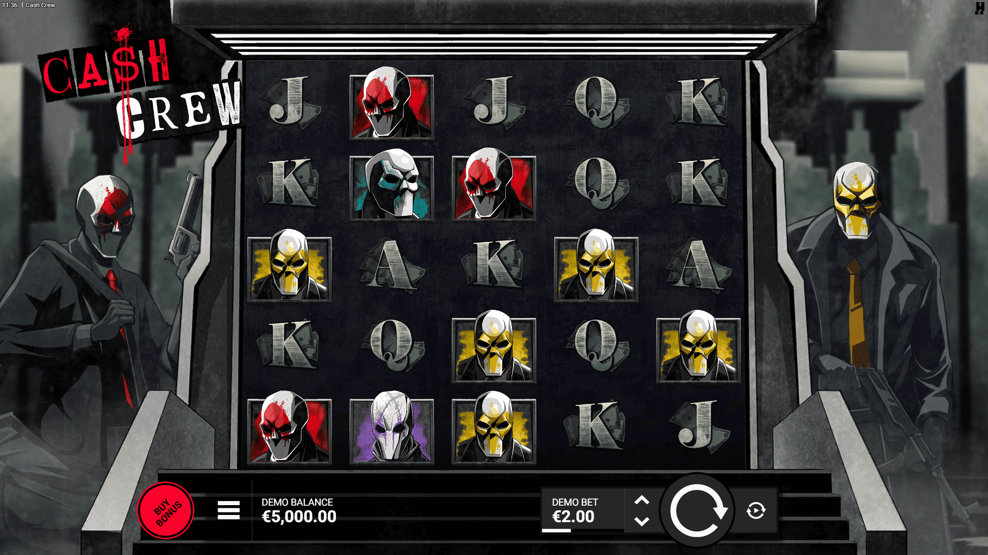 Cash Crew slot gameplay reels