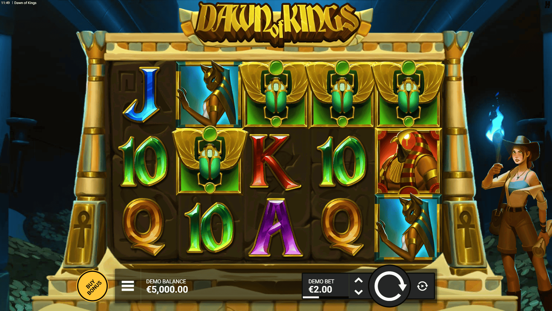 Dawn of Kings slot gameplay reels