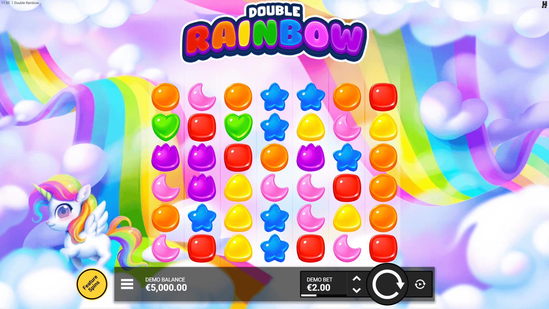 Double Rainbow slot gameplay reels