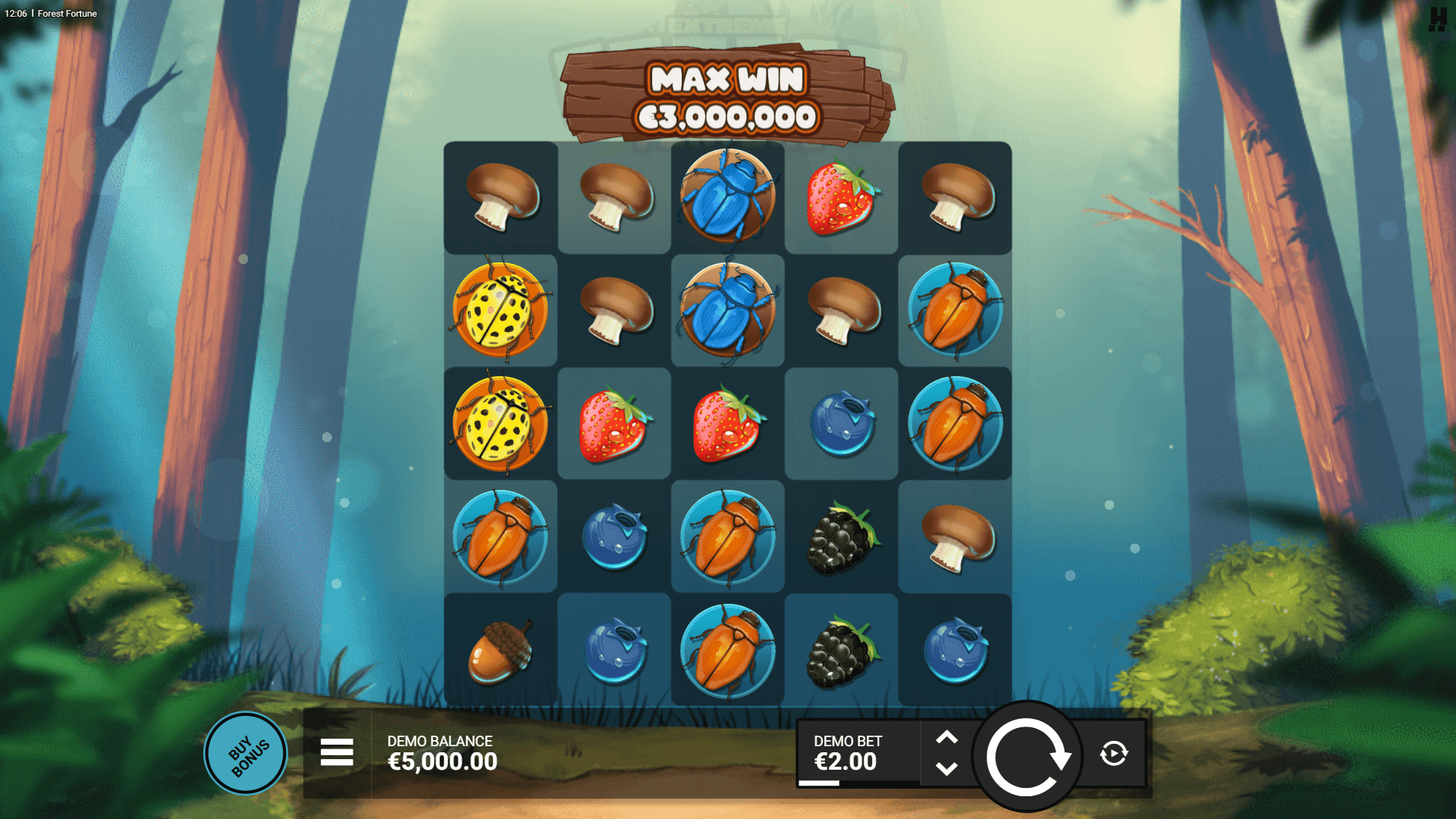 Forest Fortune slot gameplay reels