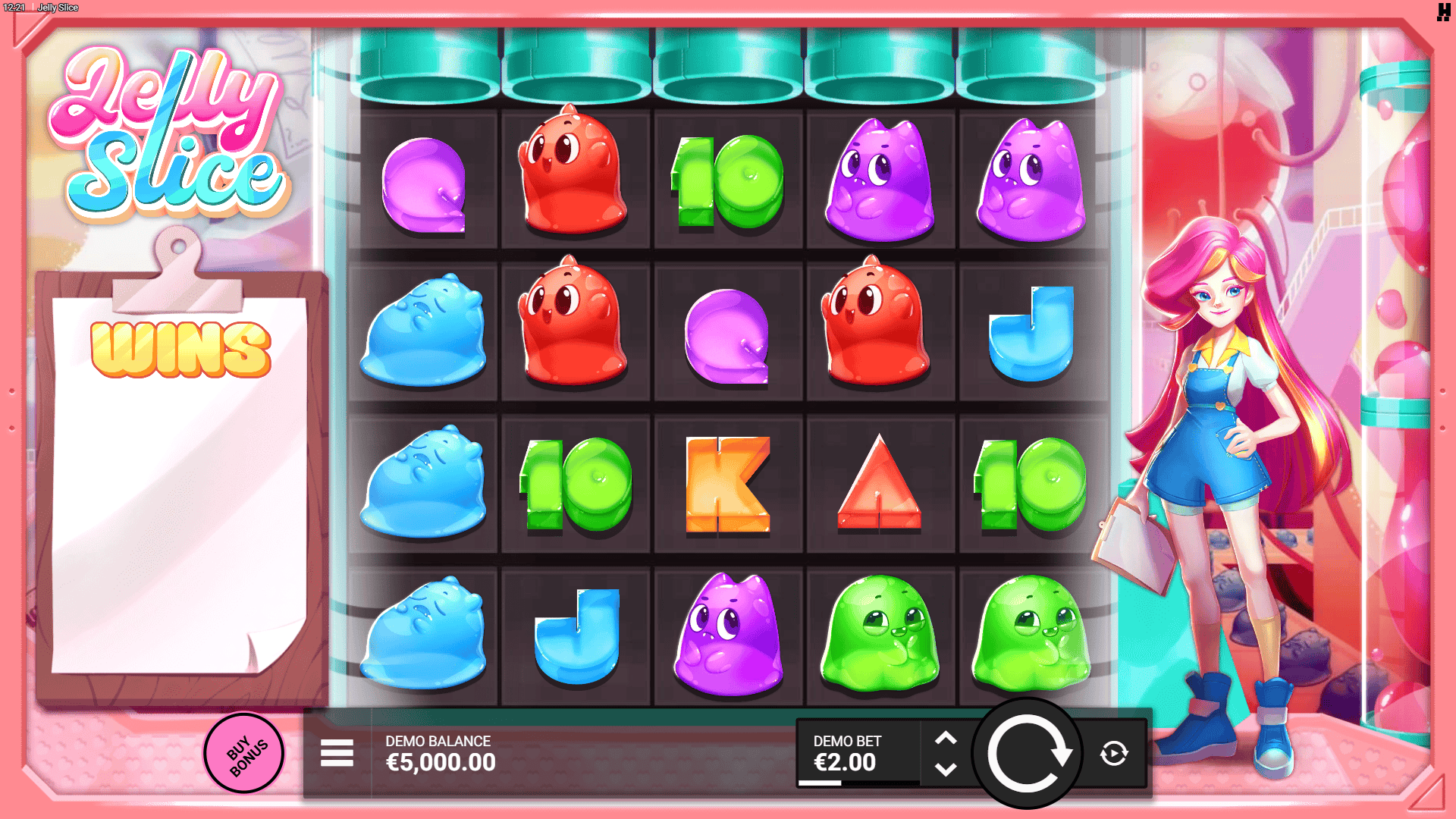 Jelly Slice slot gameplay reels