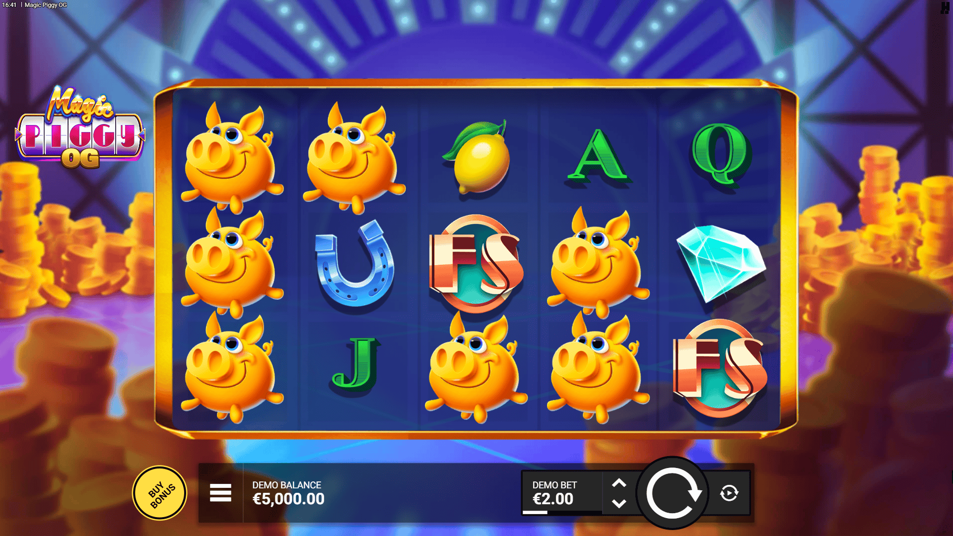 Magic Piggy slot gameplay reels