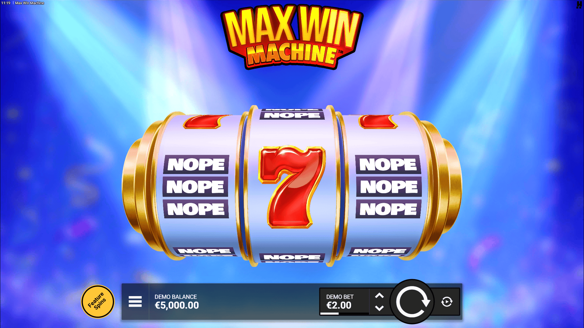 Max Win Machine slot gameplay reels