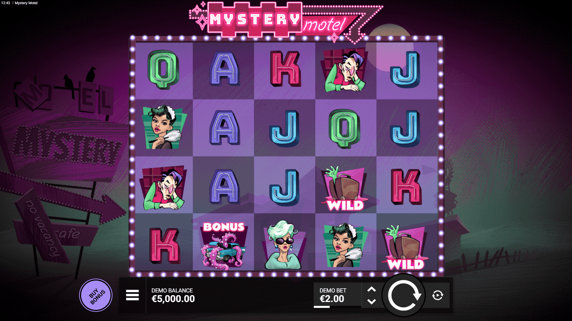 Mystery Motel slot gameplay reels