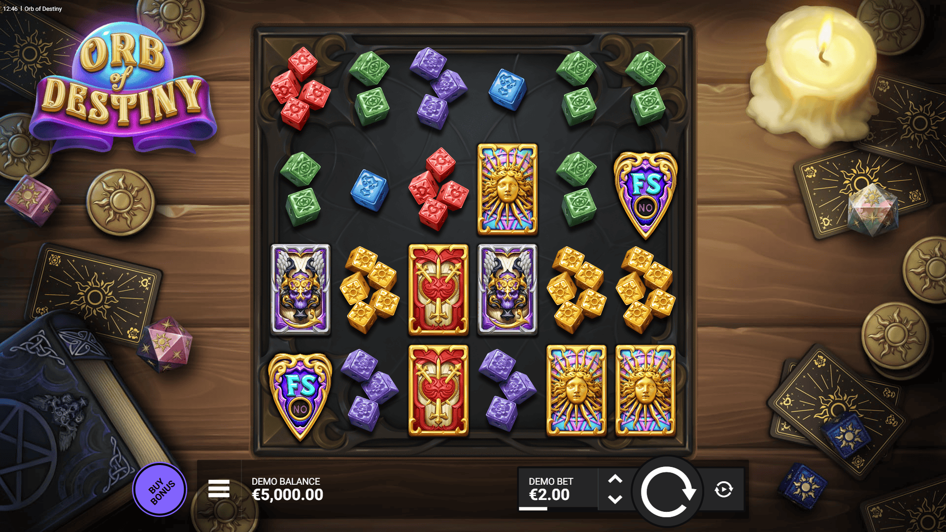Orb of Destiny slot gameplay reels