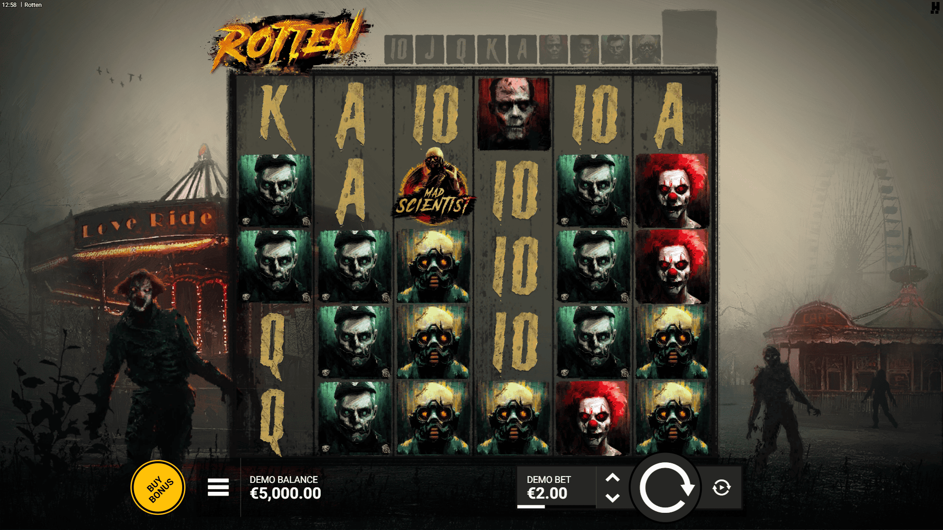 Rotten slot gameplay reels