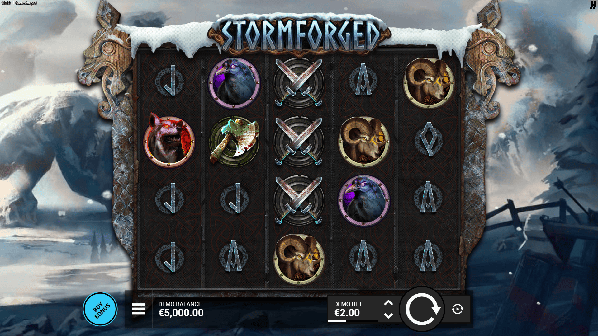 Stormforged slot gameplay reels