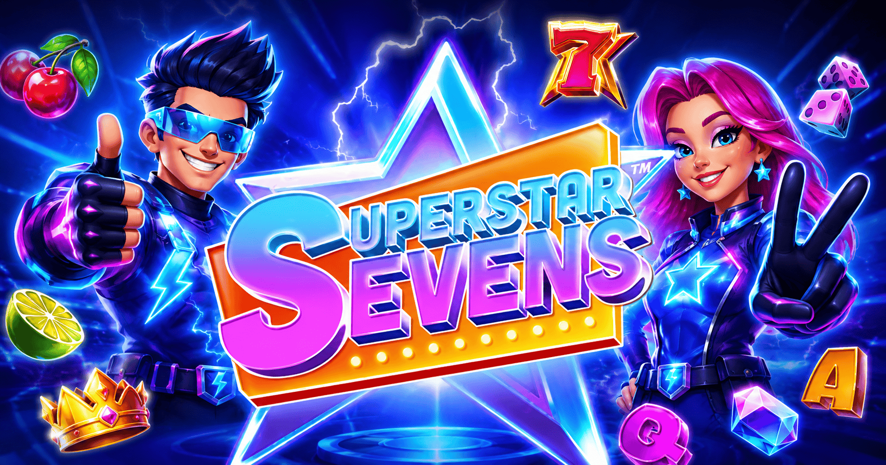 Superstar Sevens Slot Demo by Hacksaw Gaming slot cover image