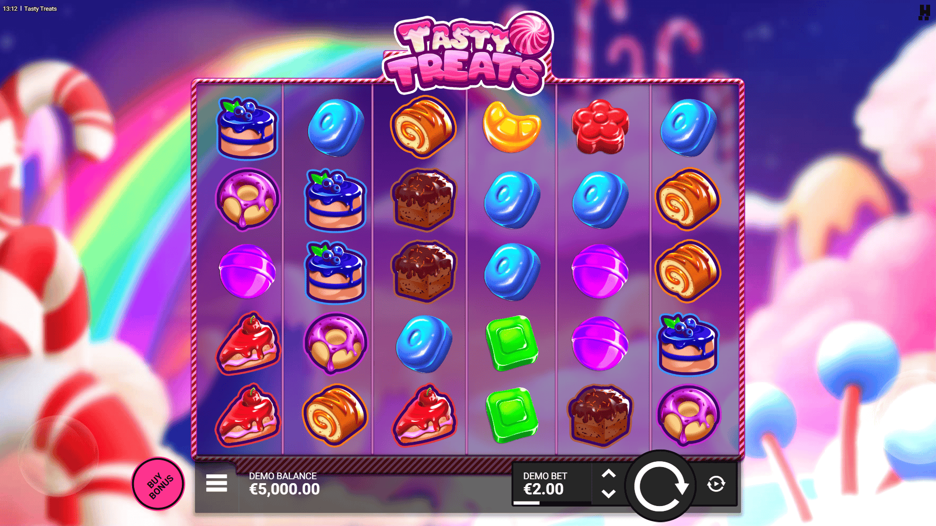 Tasty Treats slot gameplay reels