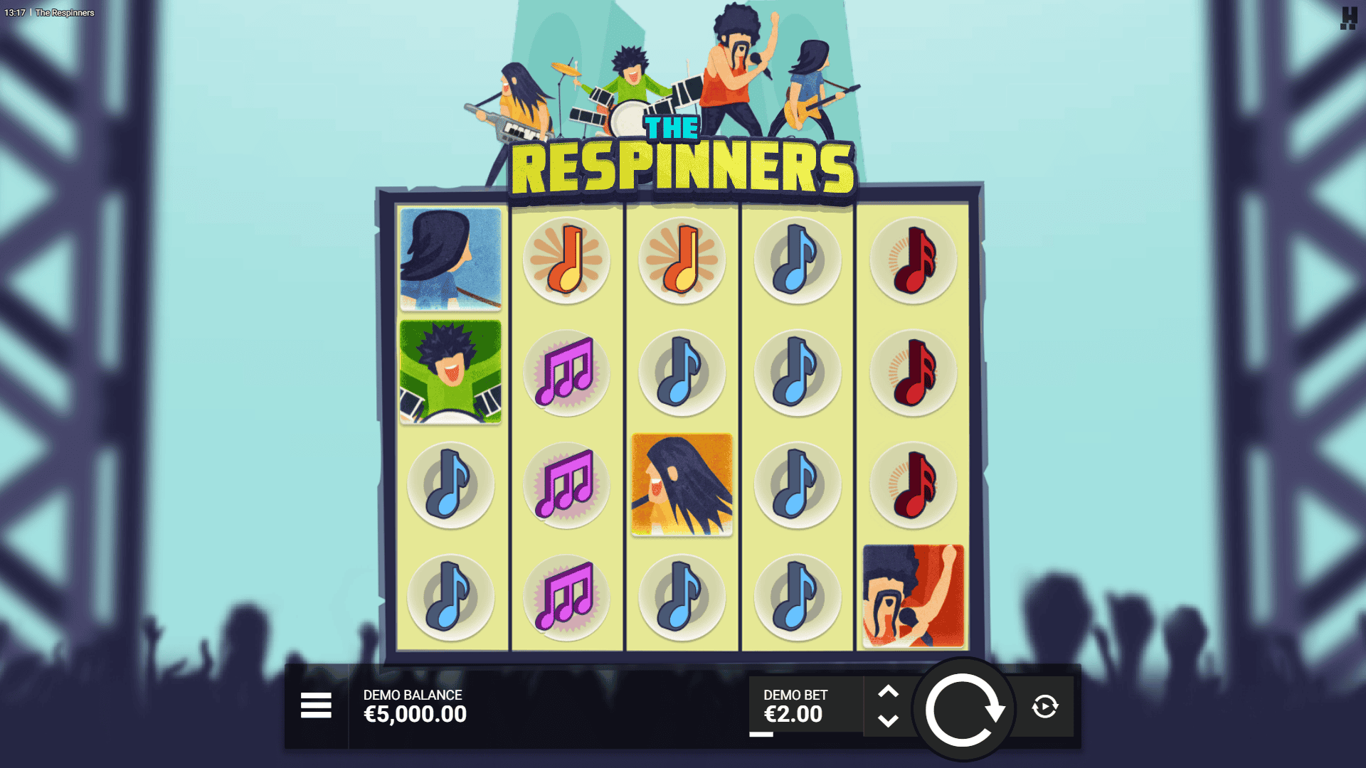 The Respinners slot gameplay reels