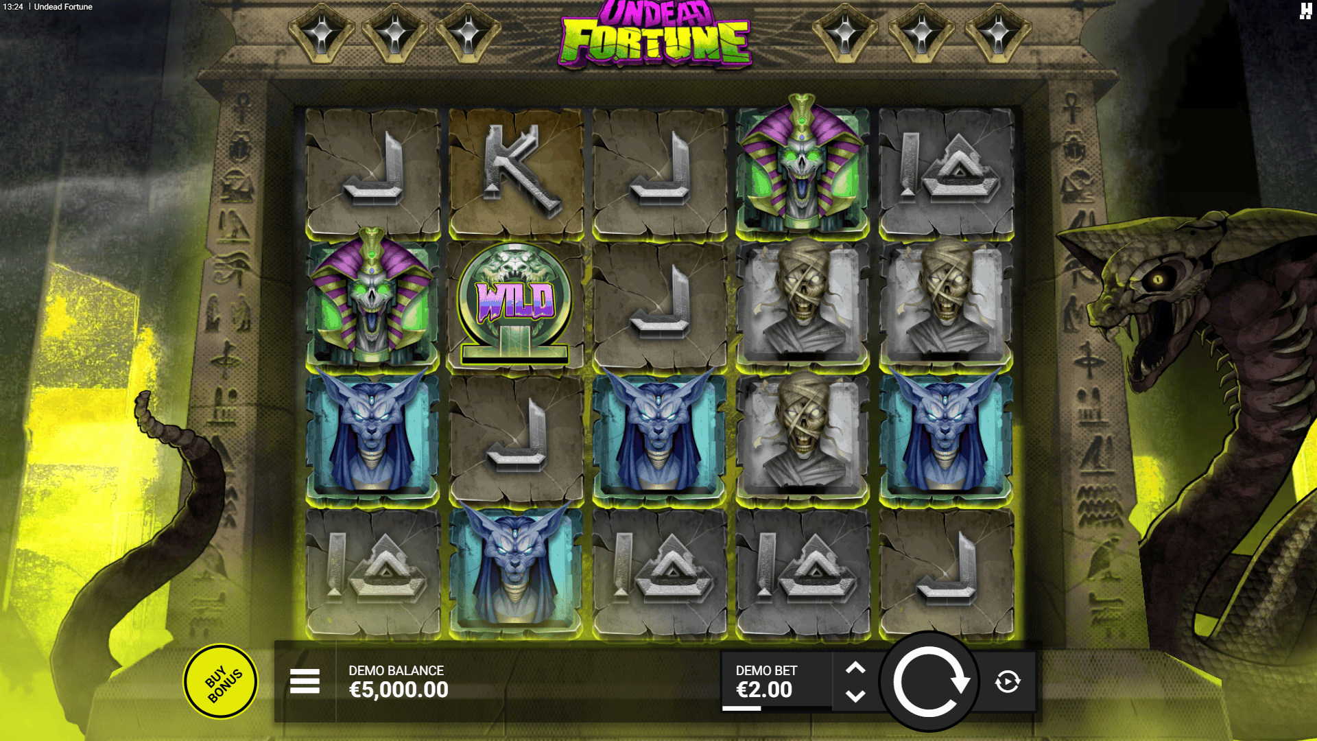Undead Fortune slot gameplay reels