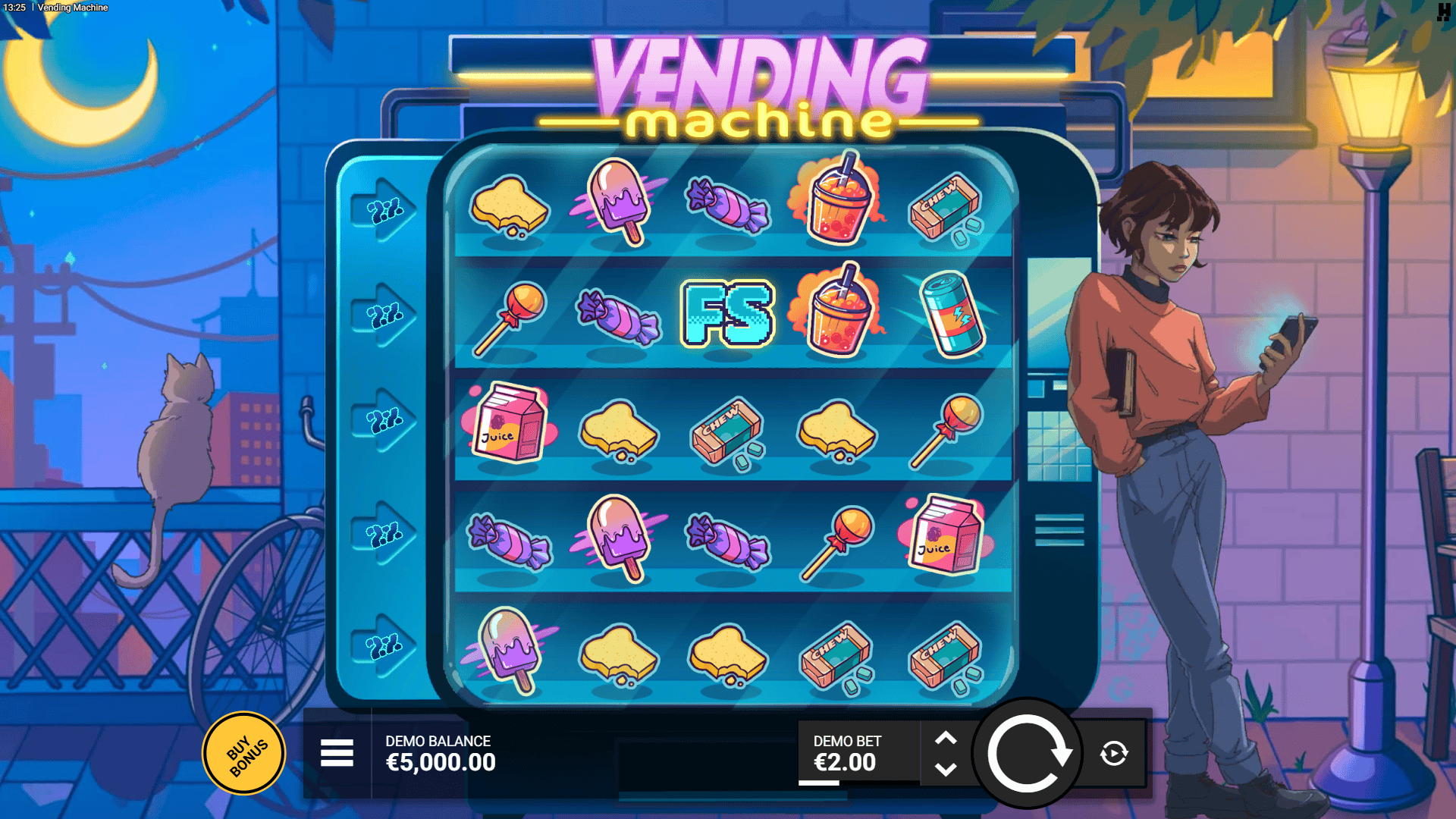 Vending Machine slot gameplay reels