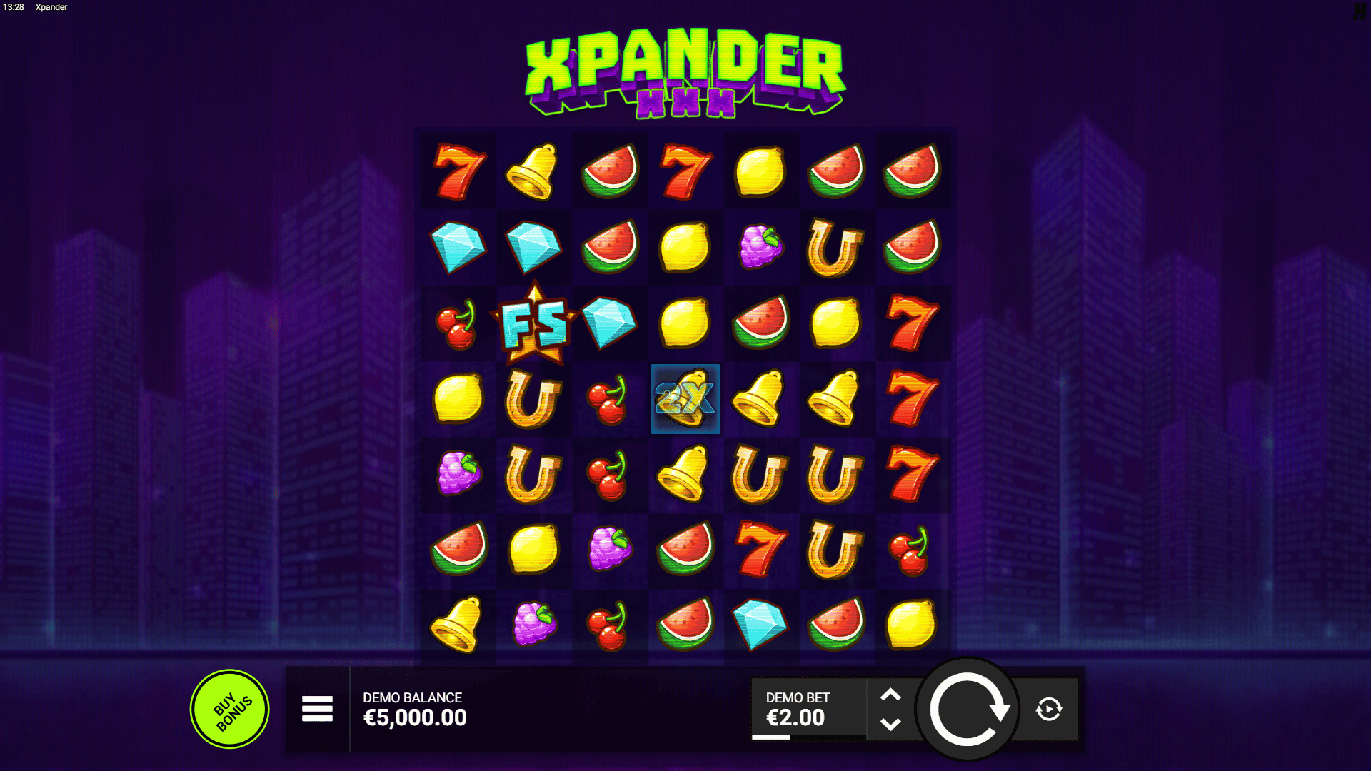 Xpander slot gameplay reels