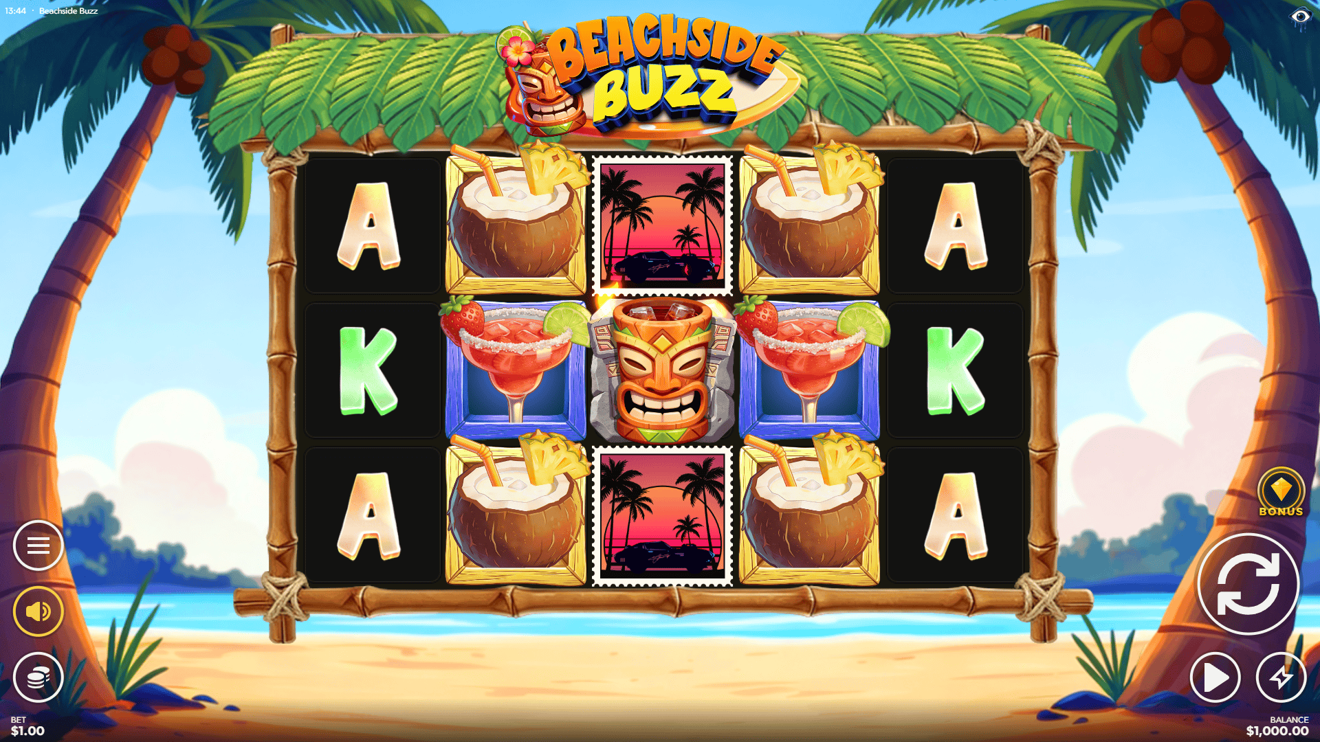 Beachside Buzz slot gameplay reels