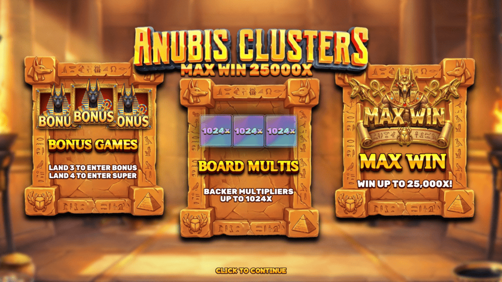 Phantom anubis clusters intro screen