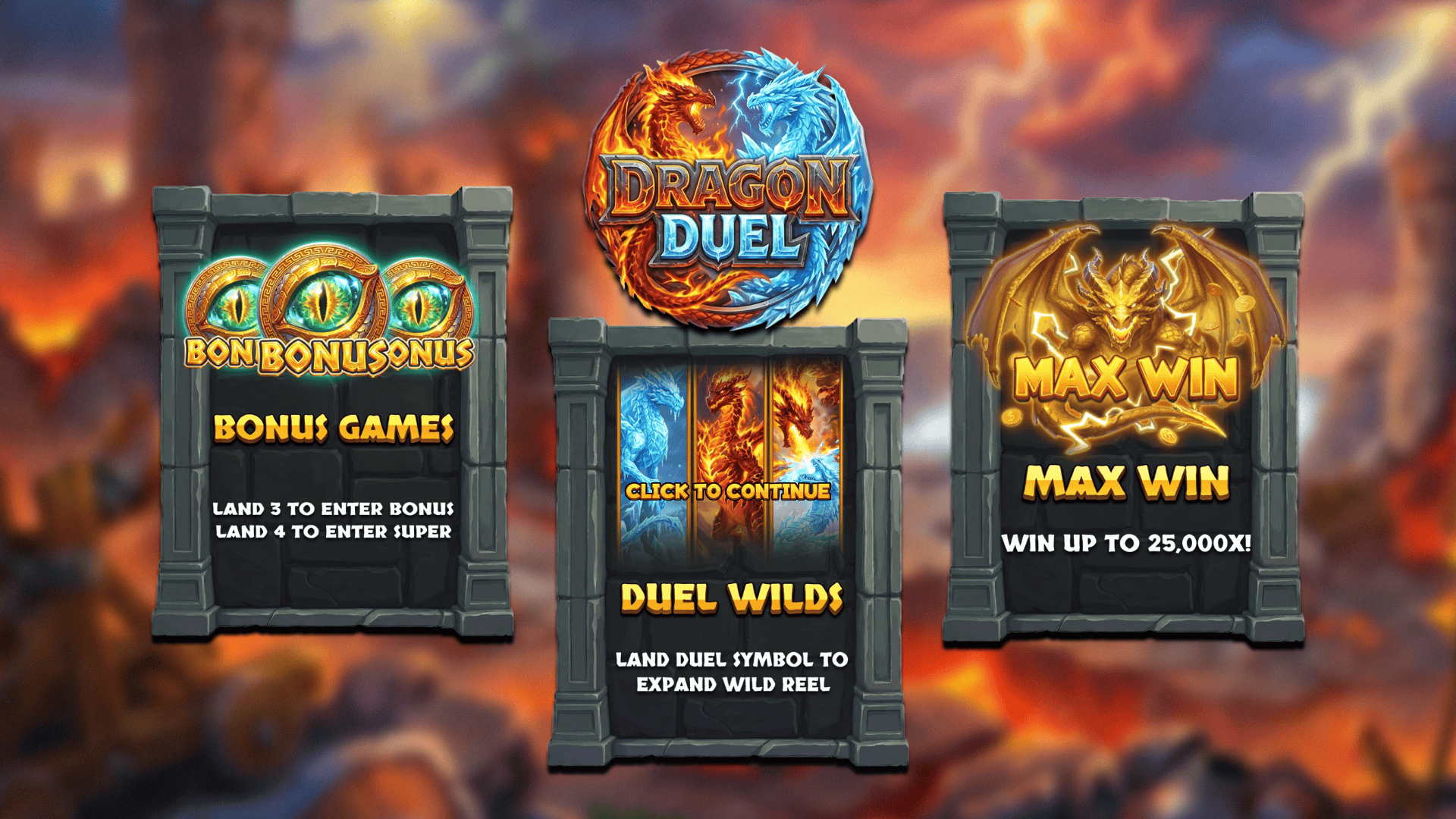 Dragon Duel slot intro screen