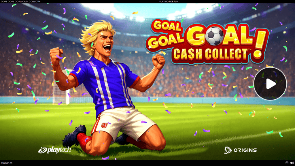 Playtech goal goal goal cash collect intro screen