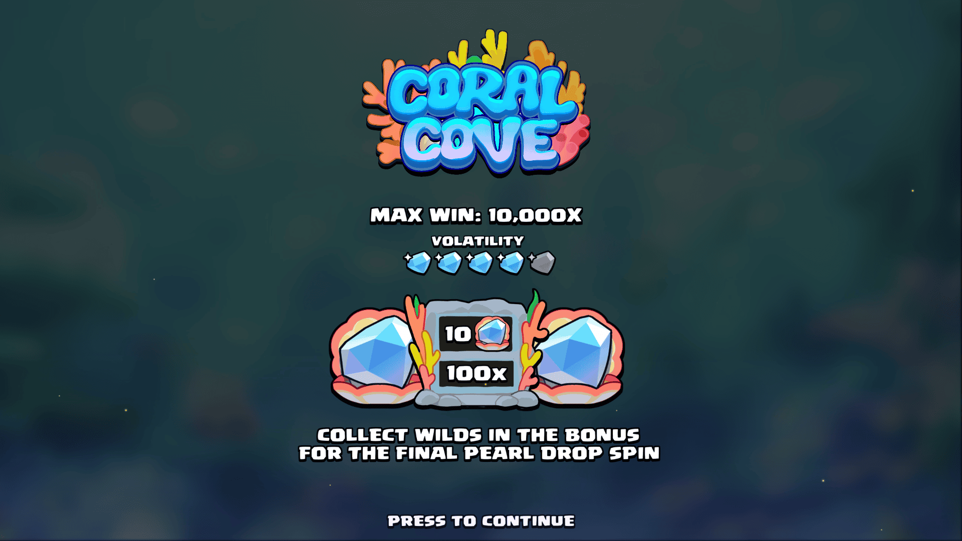 Coral Cove slot intro screen