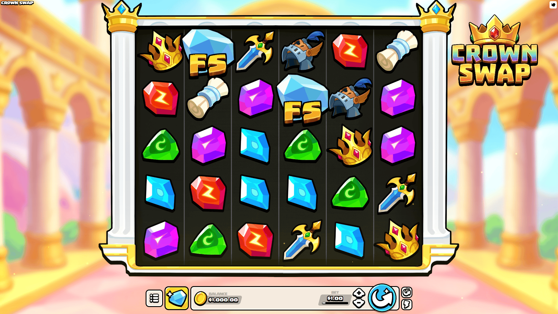 Crown Swap slot gameplay reels
