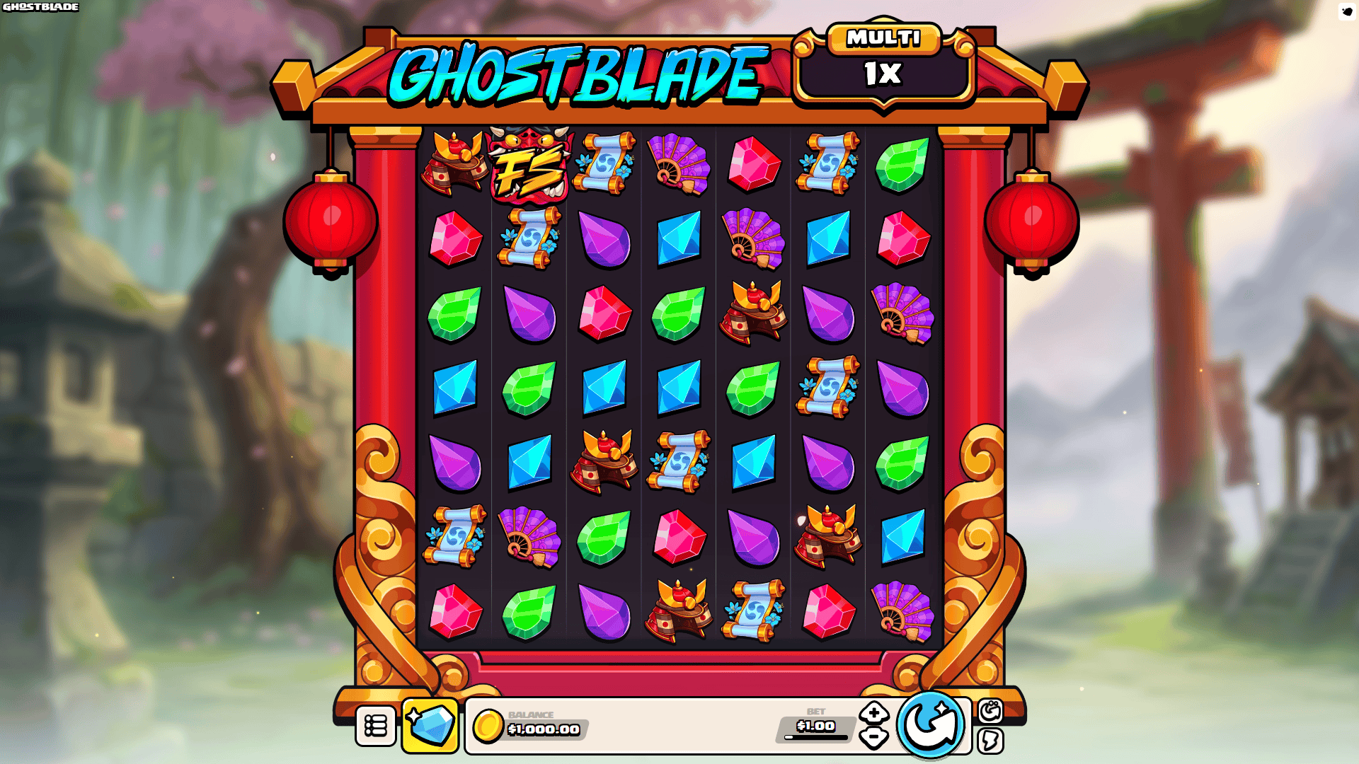 Ghostblade slot gameplay reels