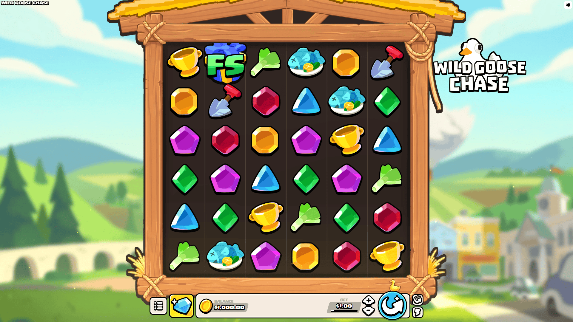 Wild Goose Chase slot gameplay reels
