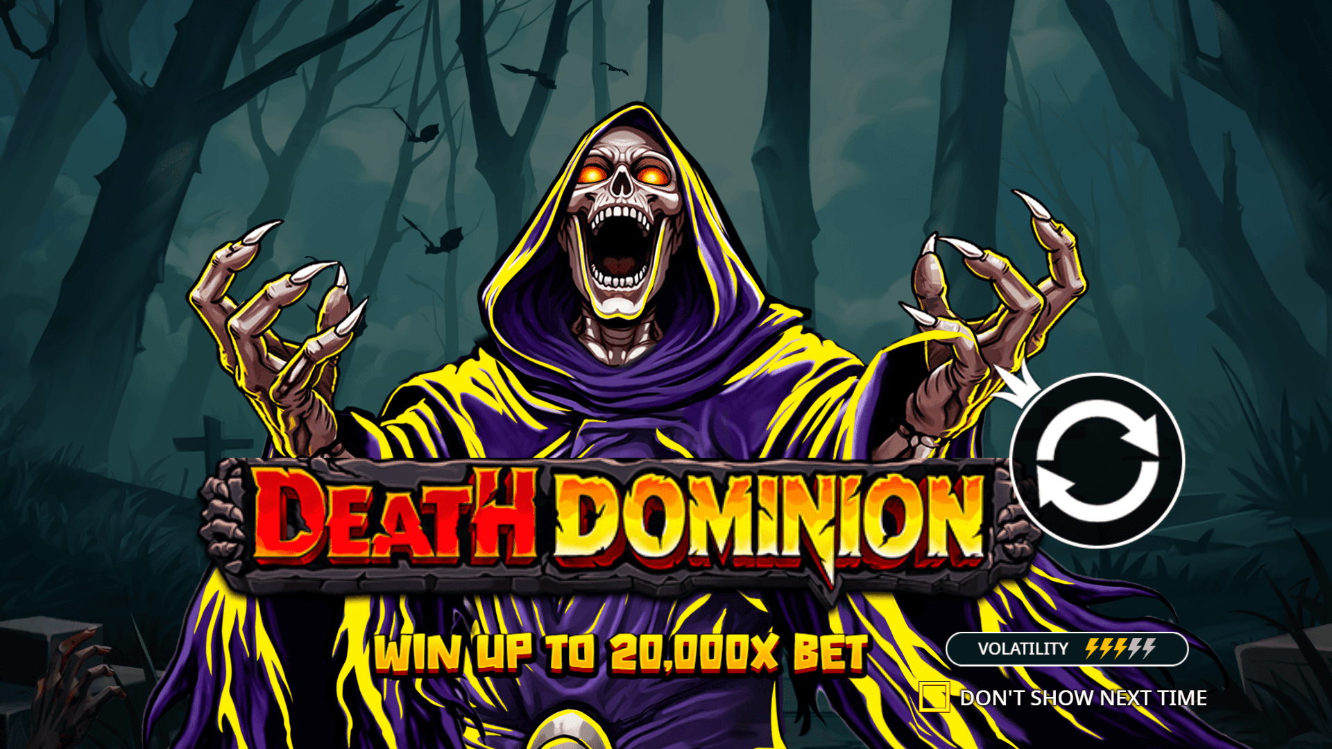 Death Dominion slot intro screen