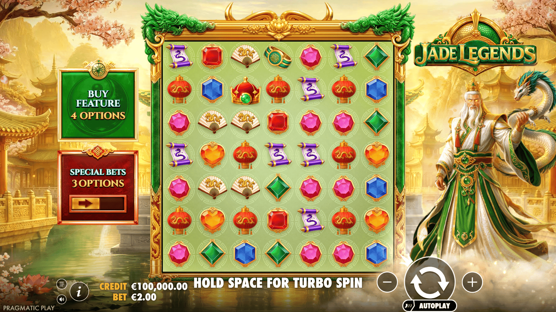 Jade Legends slot gameplay reels