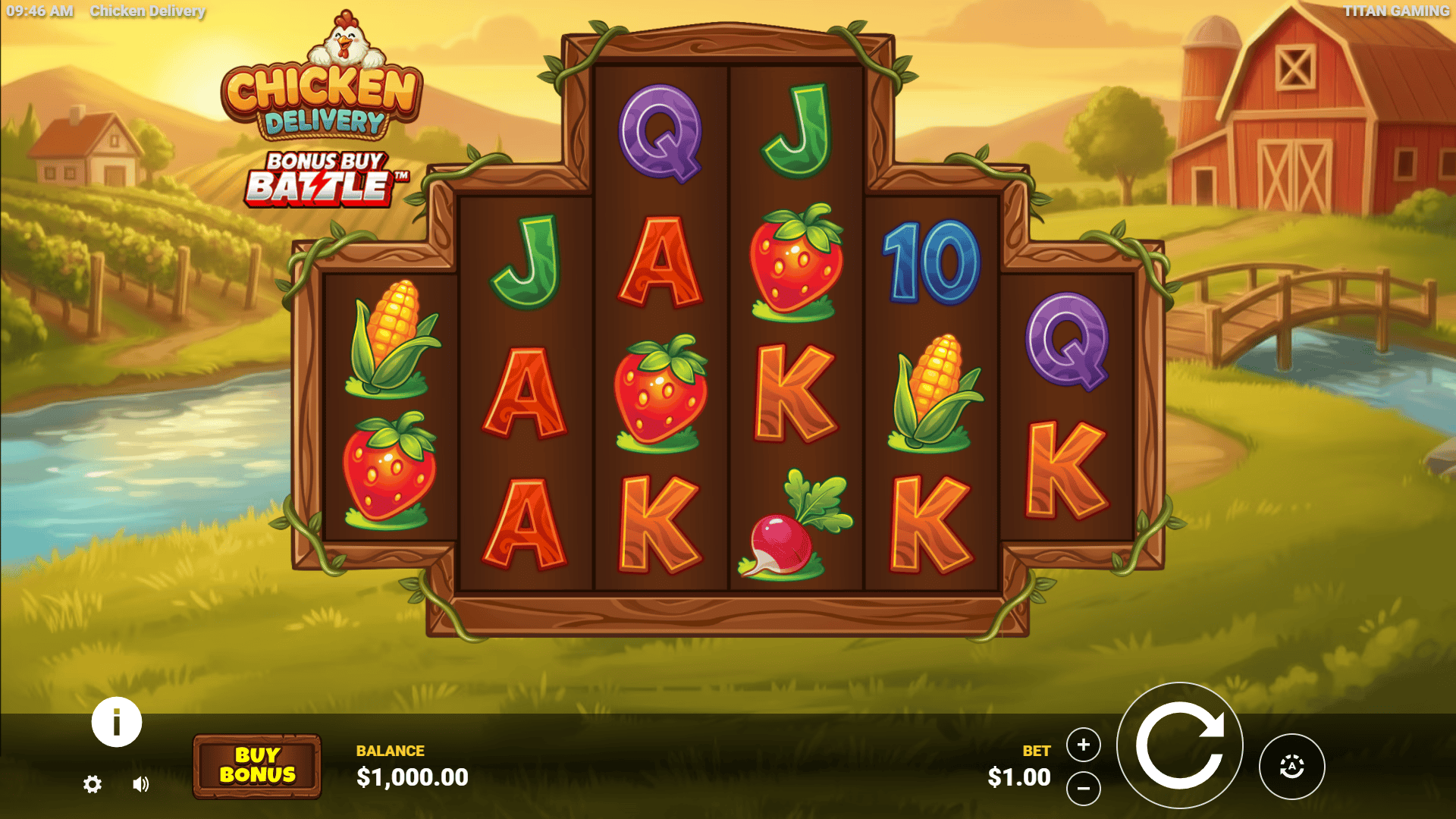 Chicken Delivery slot intro screen