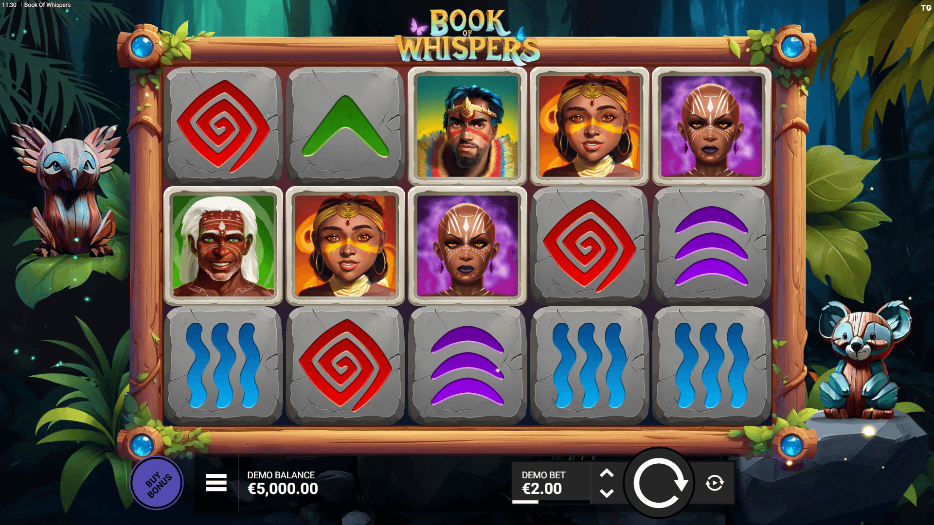 Book of Whispers slot gameplay reels