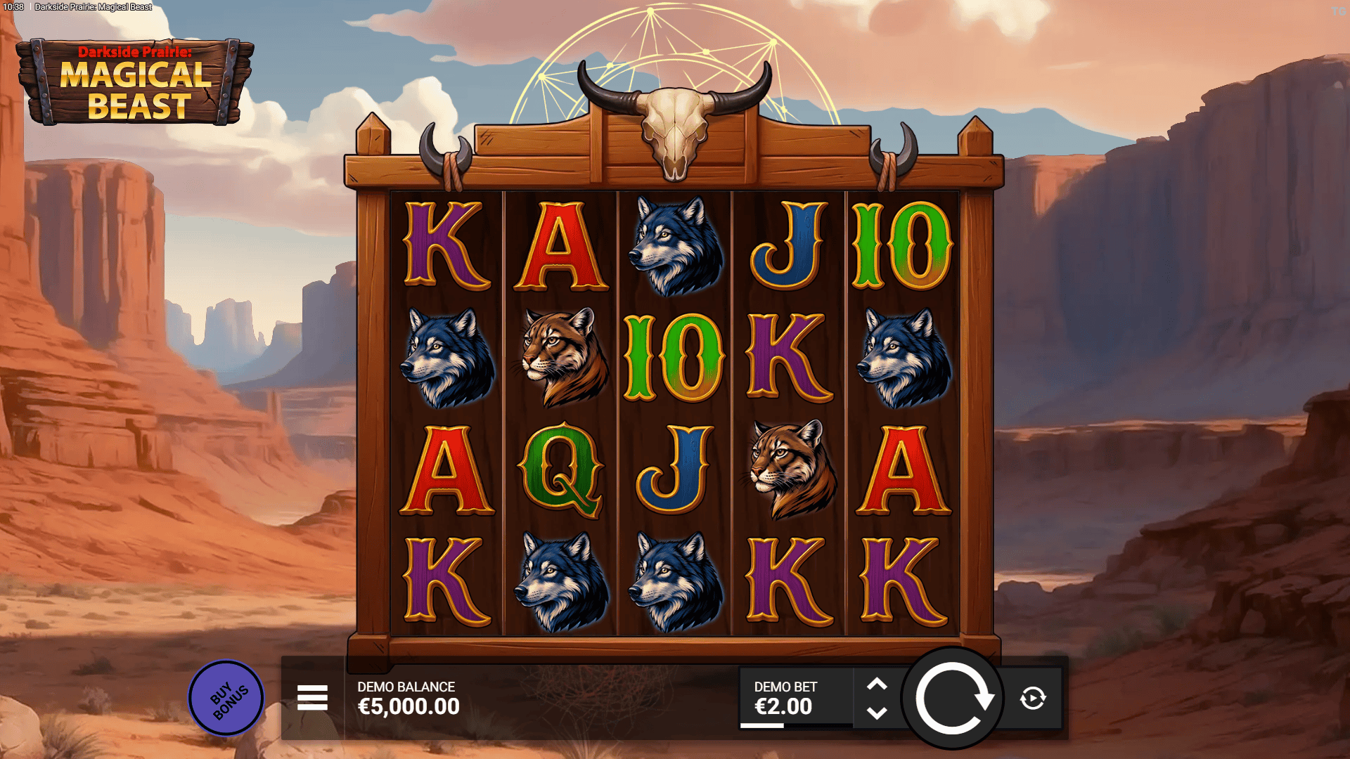 Darkside Prairie Magical Beast slot gameplay reels