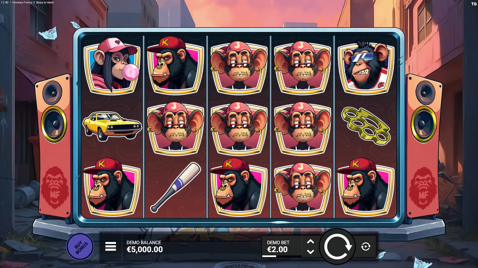 Monkey Frenzy 2 Boss is Here slot gameplay reels