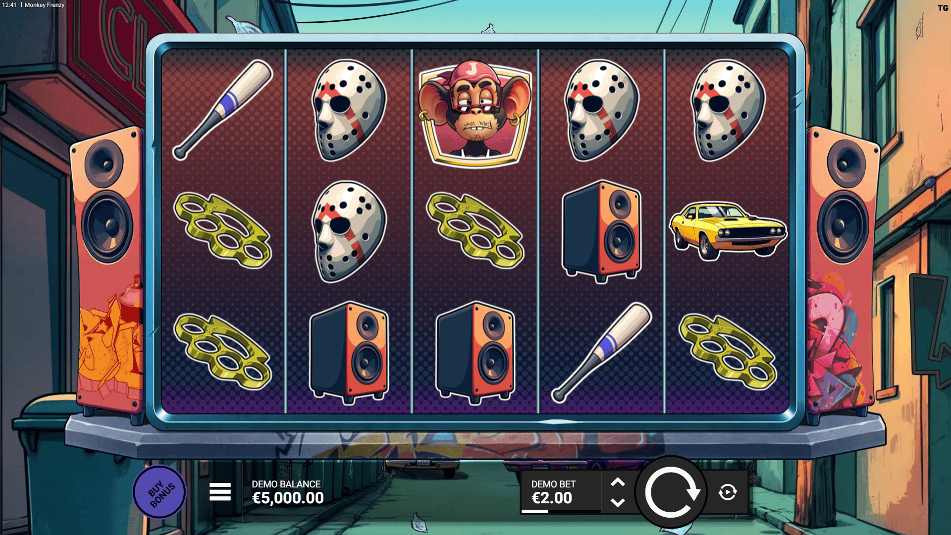 Monkey Frenzy slot gameplay reels