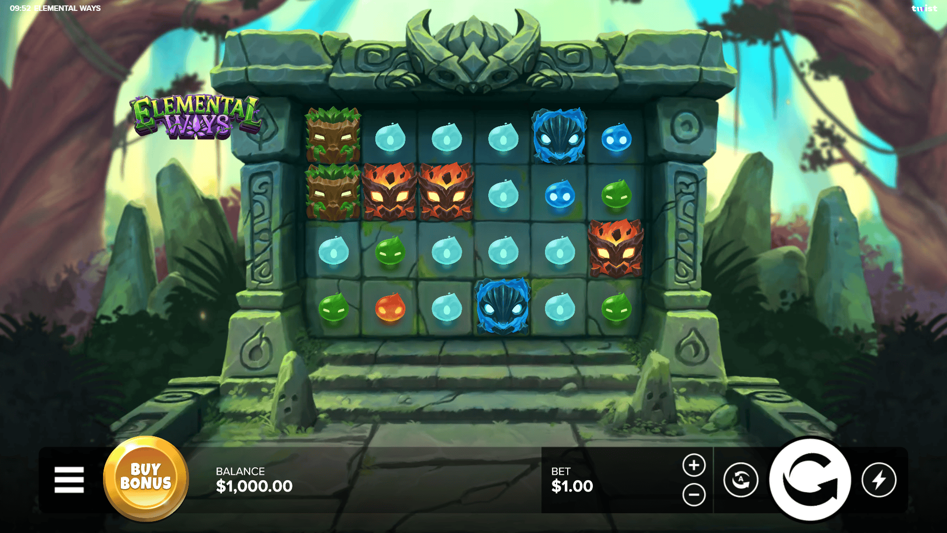 Elemental Ways slot gameplay reels