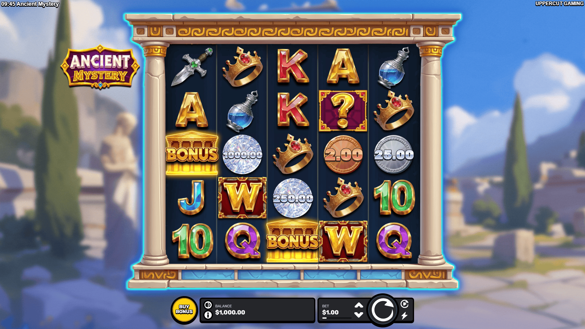 Ancient Mystery slot gameplay reels