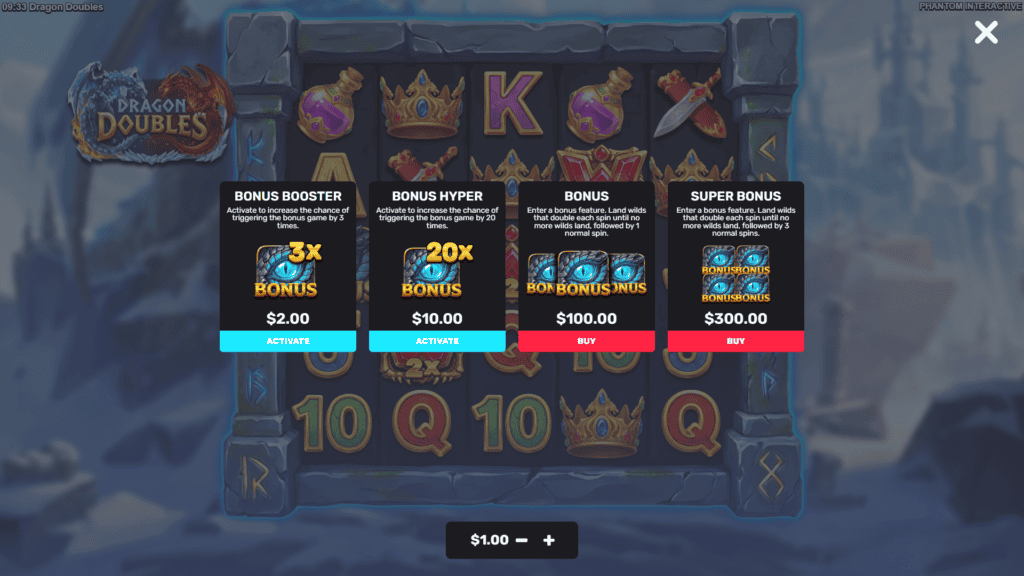 Uppercut dragon doubles bonus buy 1