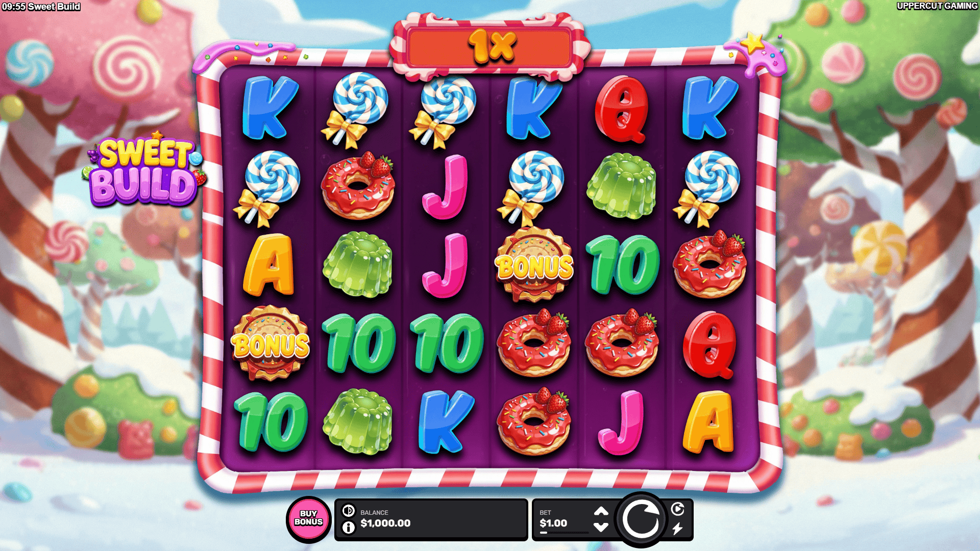 Sweet Build slot gameplay reels