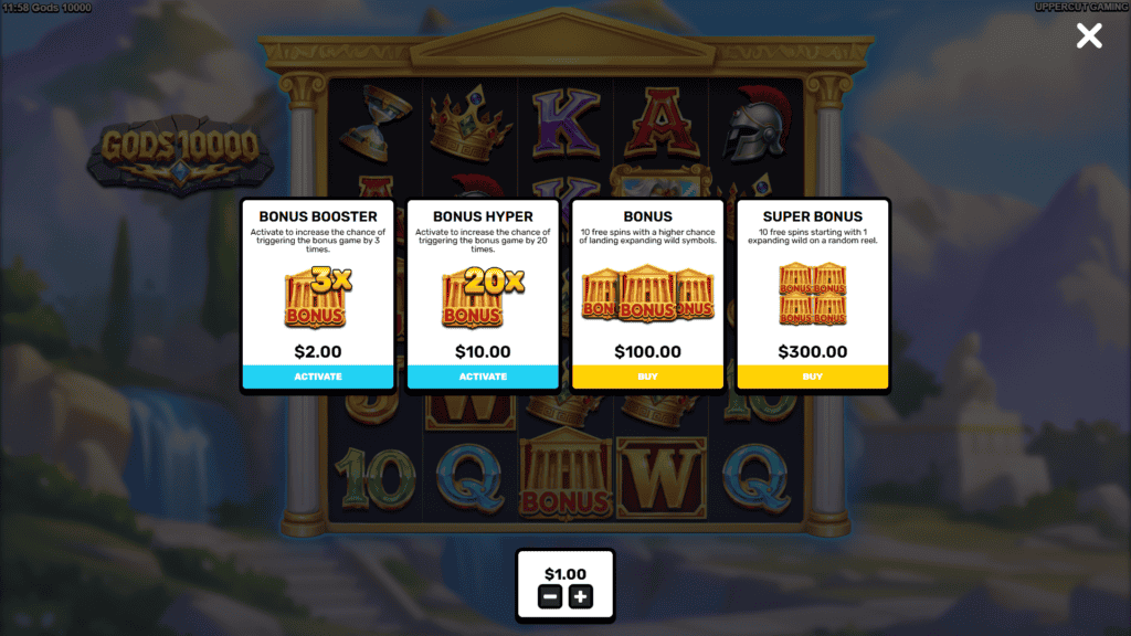 Uppercut gods 10000 bonus buy