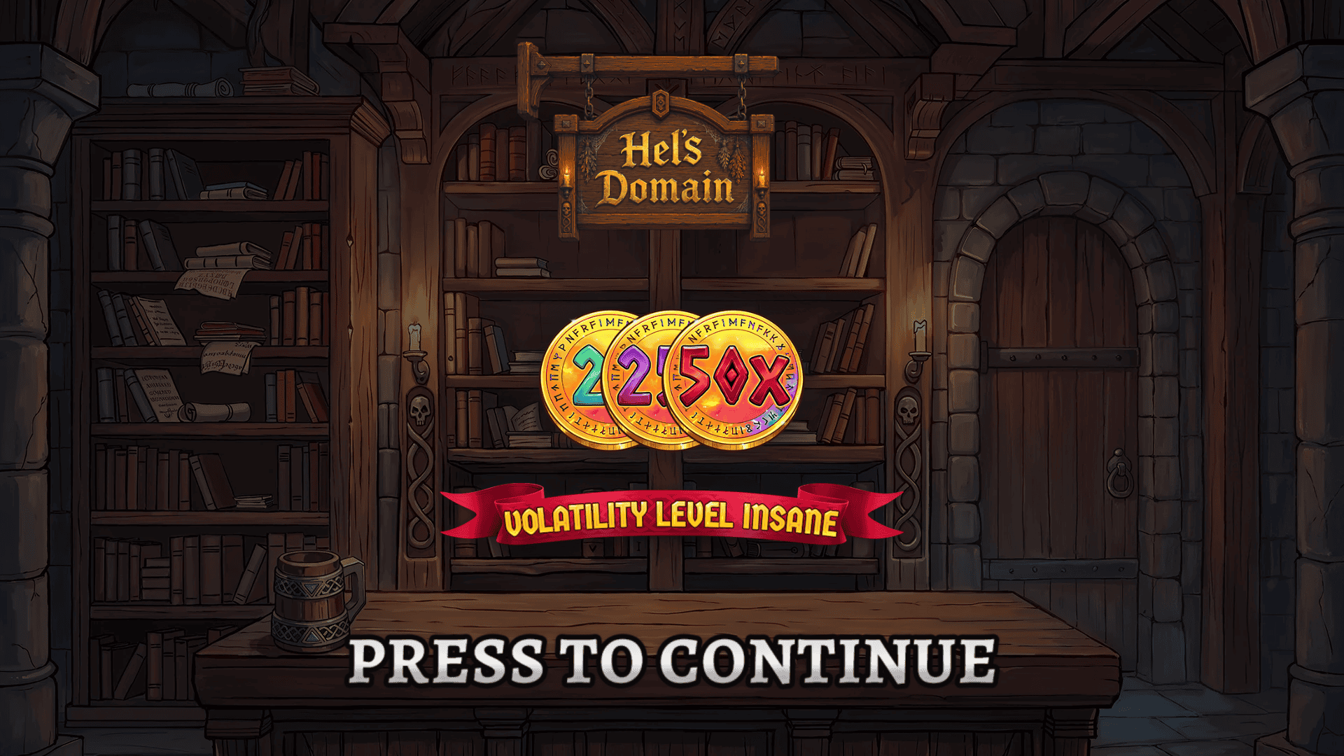 Hel's Domain slot intro screen