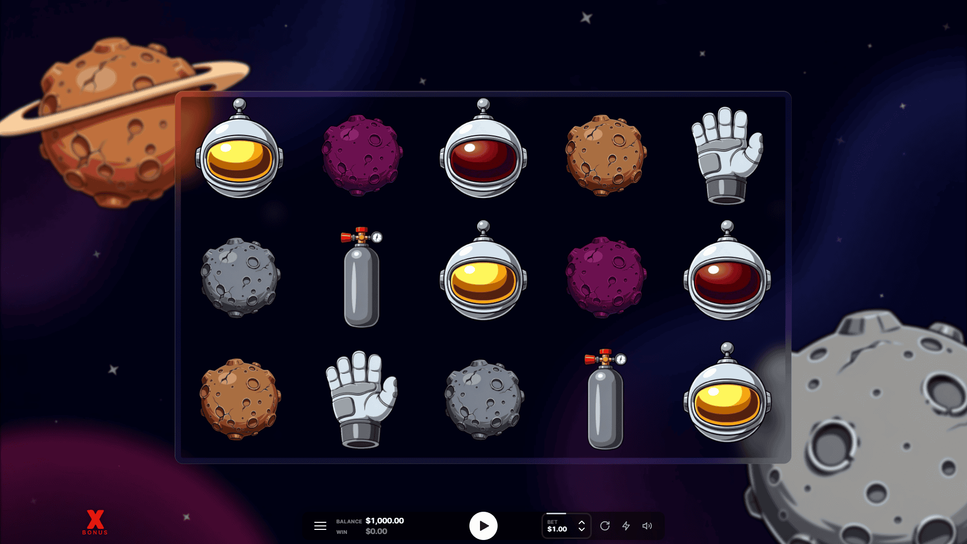 5 Alpha Planets slot gameplay reels
