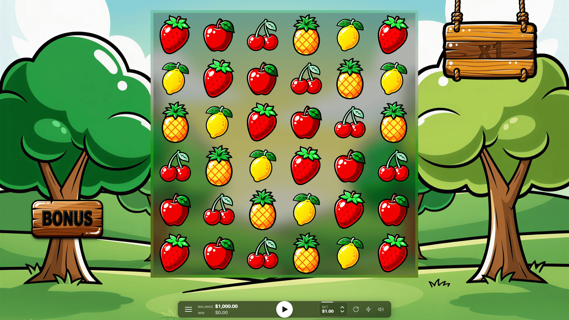 Frutti Bonanza slot gameplay reels