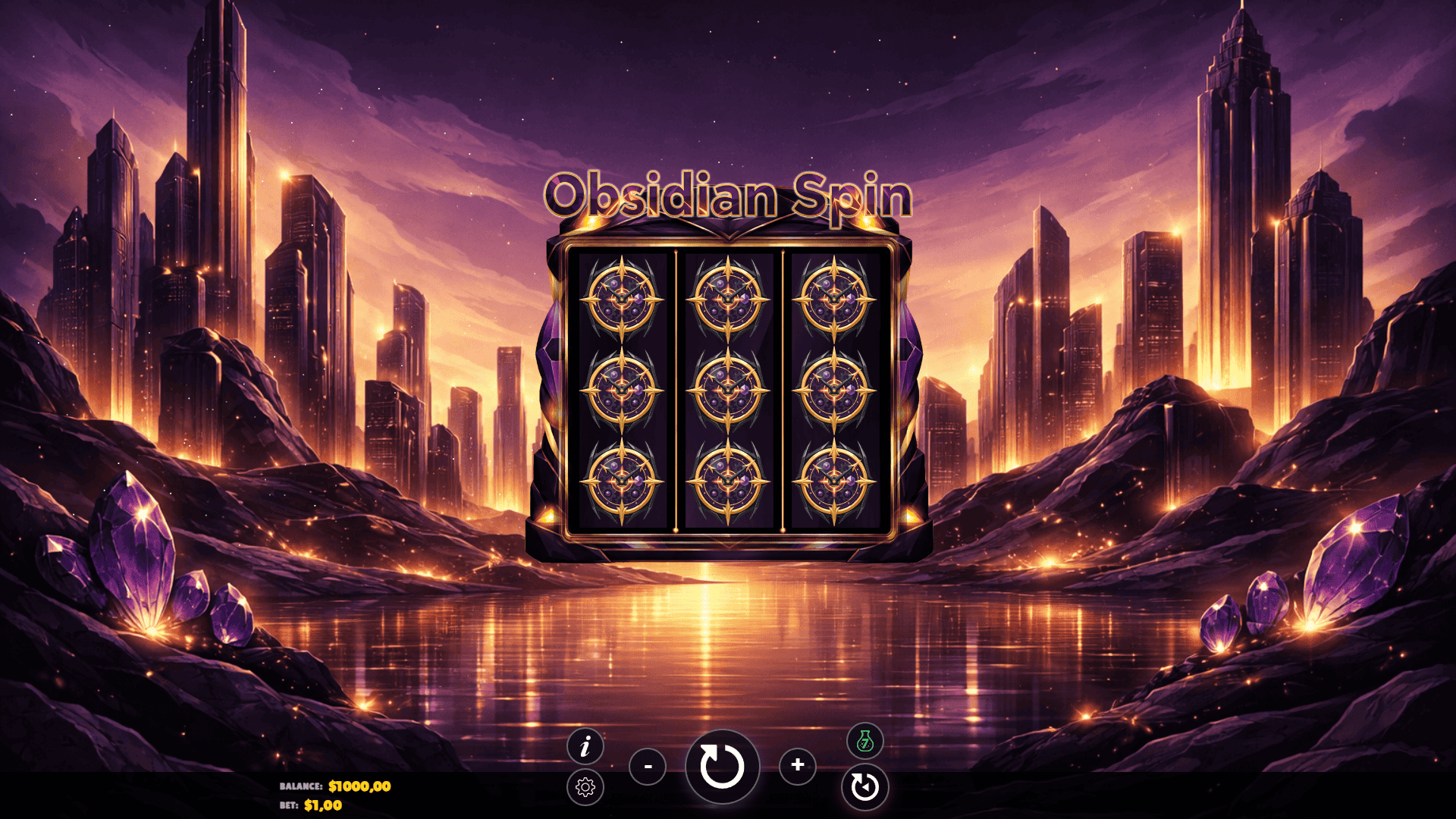 Obsidian Spin slot gameplay reels