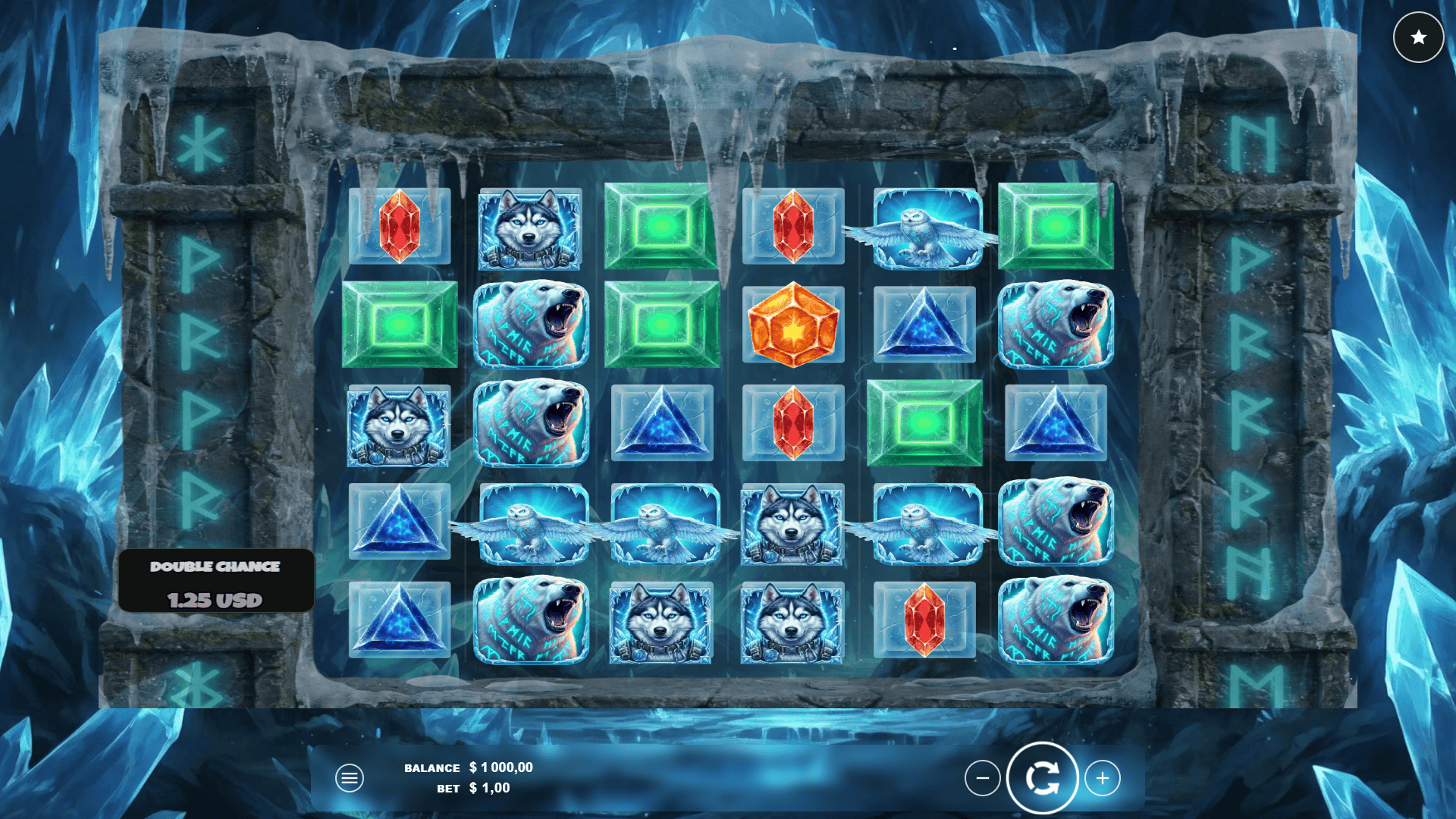 Arctic Runes slot gameplay reels