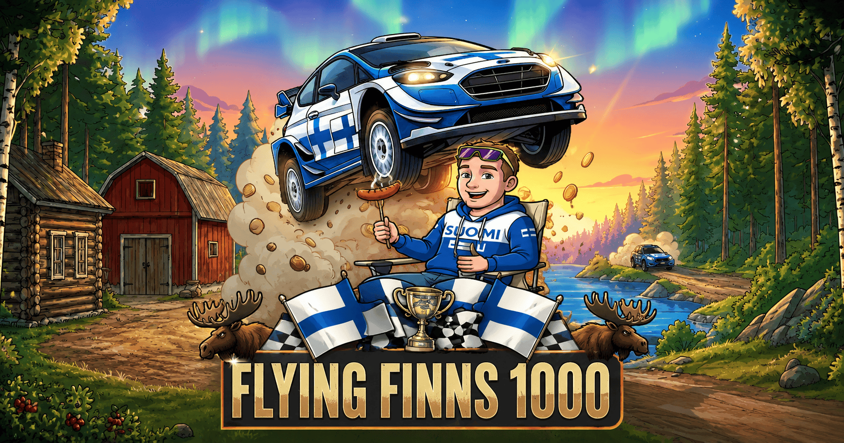 Flying Finns 1000 Slot Demo by 1000 Lakes Studios slot cover image