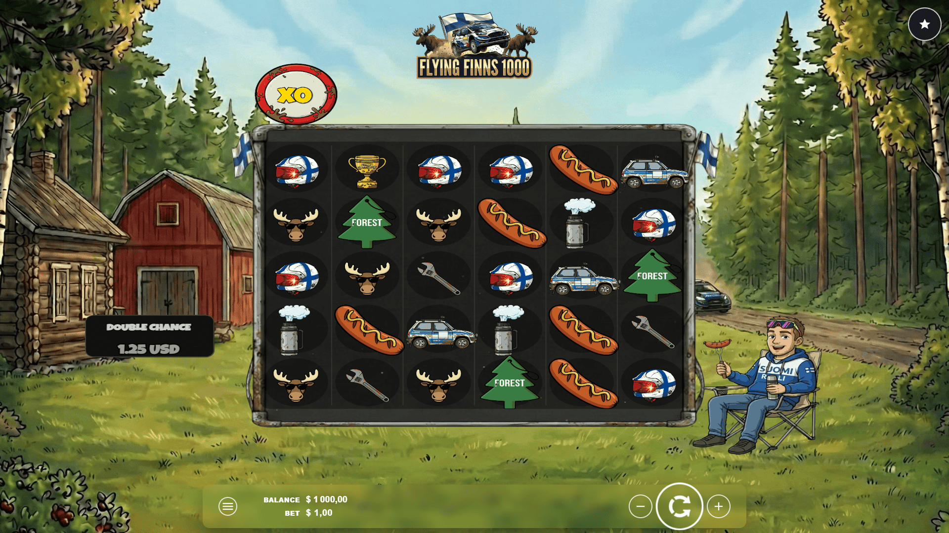 Flying Finns 1000 slot gameplay reels