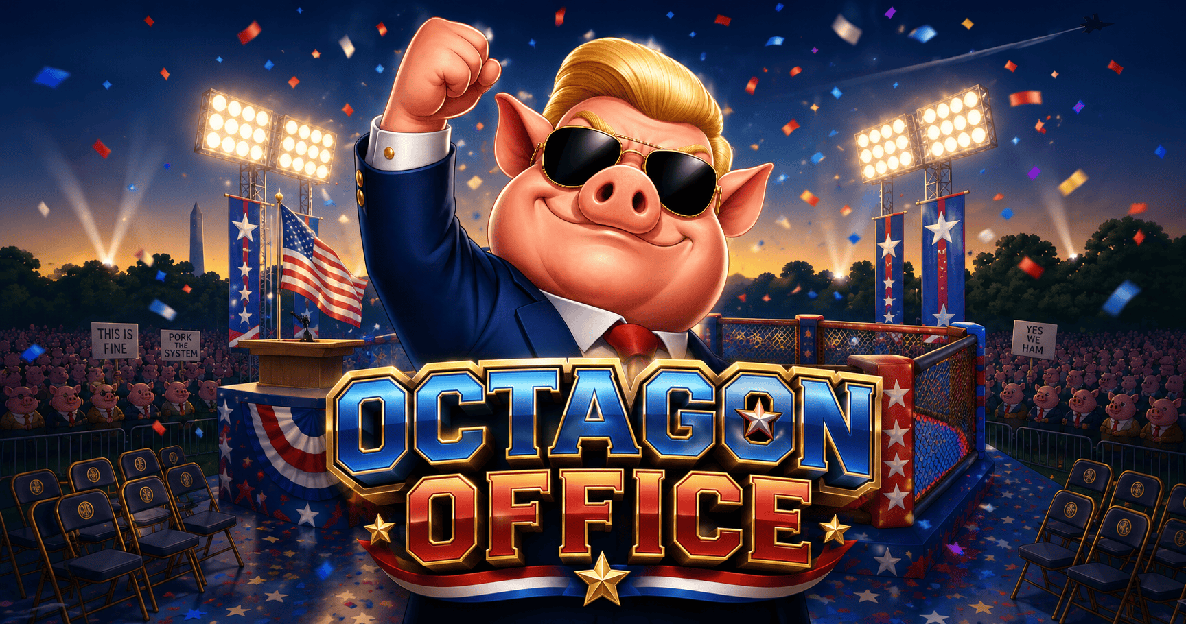 Octagon Office Slot Demo by 1000 Lakes Studios slot cover image