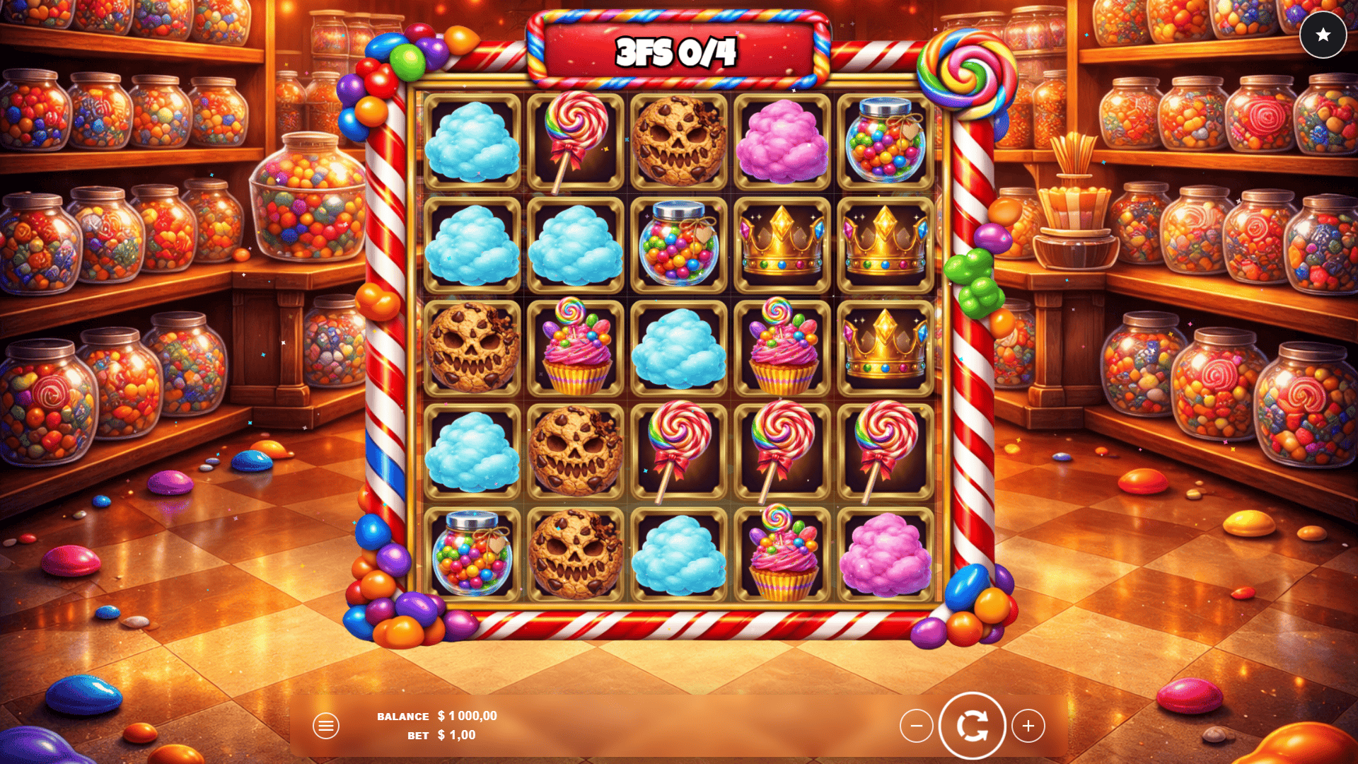 Twisted Candy Shop slot gameplay reels